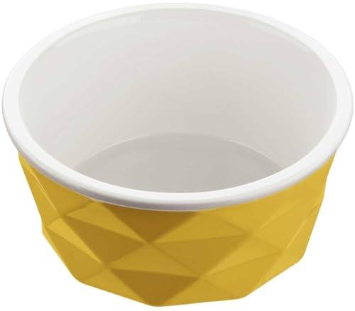 Hunter EIBY Keramik-Napf, Futter- und Trinknapf, rutschhemmend, 1900 ml, gelb