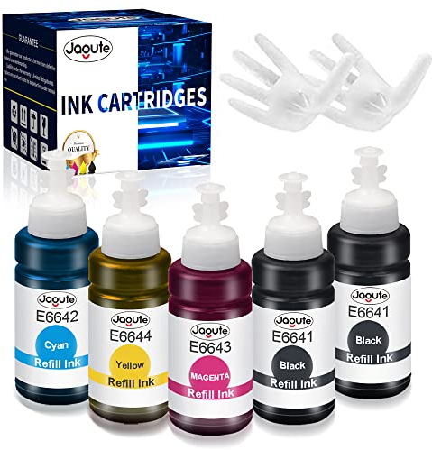Tinte T664 Schwarz T664 Farbe Kompatibel für Epson 664 Tintenpatronen T664 Druckertinte T6641 für EcoTank ET-2600 ET-2650 ET-2550 ET-4500 ET-3600 ET-2500 ET-4550 ET-14000 L350 L355 L100 L110 L200