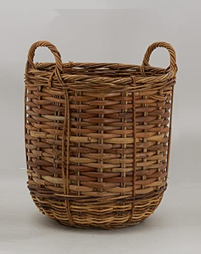 AubryGaspard Cache Pot Rond en rotin Ø 49 H43 cm