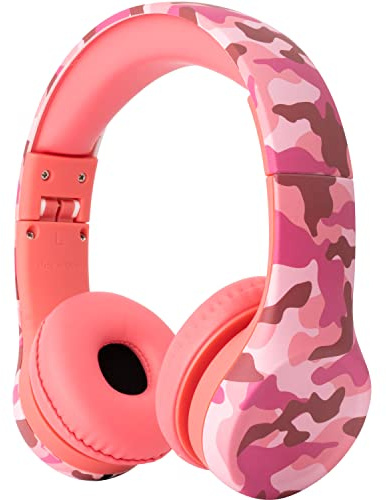Snug Play+ Kids Headphones with Volume Limiting for Toddlers (Boys/Girls) - Pink Camo