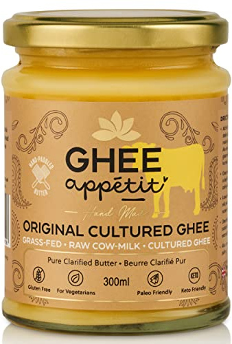 Ghee Appétit Original Cultured Ghee 300ml I Raw Milk Butter Ghee I Grass Fed Ghee Butter I Ayurveda Ghee I Artisan Ghee