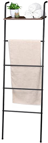 Nandae Portasciugamani da Terra con 5 Livelli Bianco Portasciugamani Autoportante Porta Salviette in Metallo per Bagno