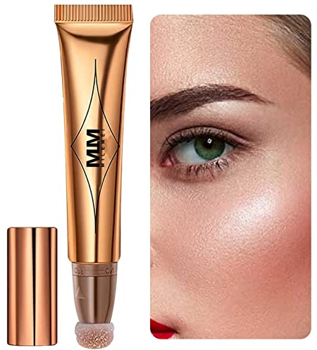 Qihuyi Belleza Rubor, Shimmer Bronzer Stick con Aplicador Cojín - Producto Maquillaje Sedoso Ligero y Mezclable para Humectar