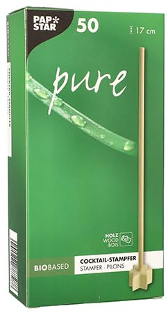 500 Cocktail-Stampfer, Holz Pure 17 cm Natur Star