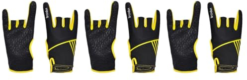 Kisangel 3paare Silikon Anti-rutsch Bowlinghandschuhe Professionelle Elastische Sporthandschuhe Für Fitness Und Outdoor-aktivitäten XL Gelb
