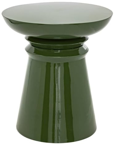 Table à café Table d'appoint Totem en métal Vert D 38 cm - Atmosphera