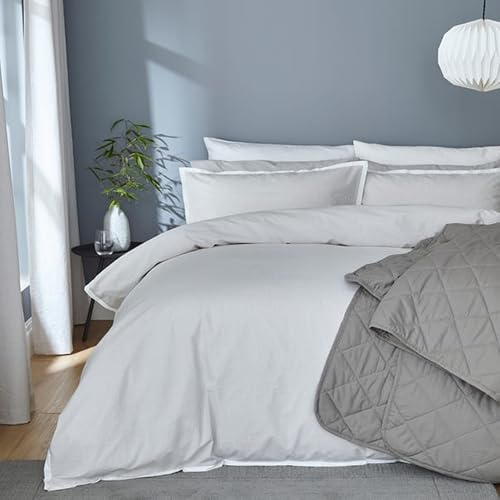 KENSINGTONS Lyxiga sängkläder Seersucker påslakan sängkläder set med örngott (kung (Storbritannien standard))