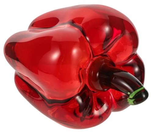 Ciieeo Realistic Crystal Bell Pepper Ornament Bell Pepper Table Adornment Desk Home Chili Decoration