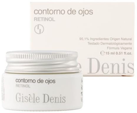 GISÈLE DENIS - Contorno de Ojos Retinol 15 ml, Efecto Antiedad y Antioxidante, Aporta Firmeza e Hidratación, Ingredientes Naturales, Rutina Facial, Todo Tipo de Piel, Fórmula Vegana