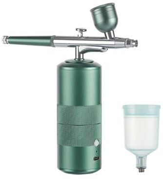 Mini pistola pulverizadora con aerógrafo y compresor, kit de pintura con aerógrafo de acción simple, recargable por USB for uñas, arte, tatuajes, manualidades, pasteles, pulverizador de niebla nano