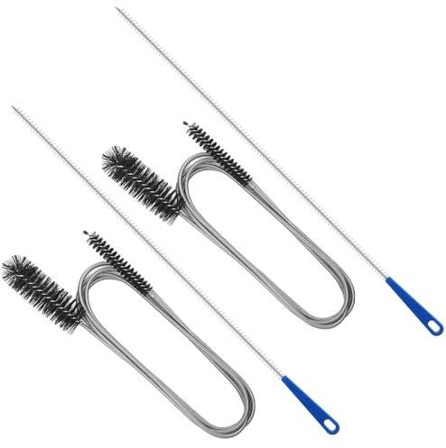 saerryor 4 PCS Drain Unblocker Cleaner Brush Tool, 155 cm Double Ended Sewer Nylon Pipe Cleaner 45cm Extended Sink Unblocker Brush Drain Snake for Kitchen Bathroom Shower Plug Hole