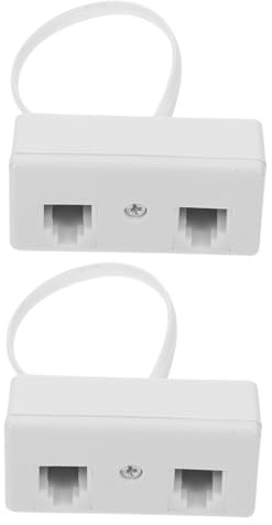 LALAFINA 2pezzi Splitter Telefonico Adattatore Per Convertitore Connessioni Splitter Per Dispositivi Multipli Design Staccabile Per Trasporto e Conservazione Interfaccia Per Qualità