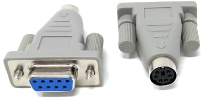 DRUT DB9 Buchse auf PS/2 Mini-DIN 6-polige Buchse Serieller Adapter | Legacy-Maus-Konverter für serielle Port-Geräte