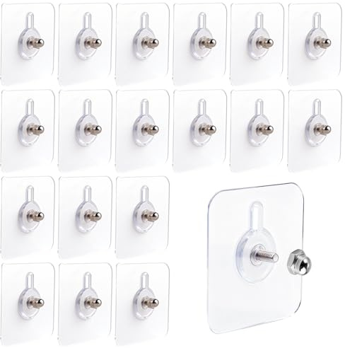 18 Pcs Tornillos de Adhesivo Transparente, 10mm Tornillos Clavos Adhesivos