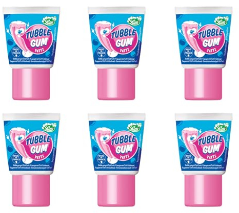 Lutti Tub-ble Gum Tutti, Gomma da Masticare Gusto Tutti Frutti, 6 Tubetti da 35g, Formato Squeeze