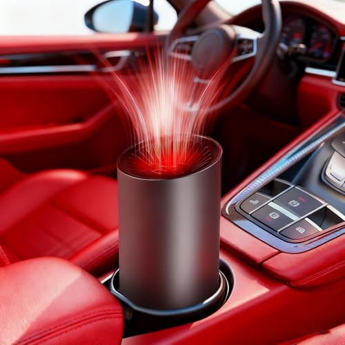 Bathgate Portable 12V Car Heater for Fast Windscreen Heating and Demisting, Stable Plug-in 12V Heater for Car, Campervan and SUV, Compact Winter Accessory for Everyday Driving