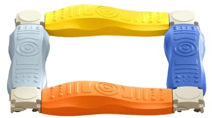 Barra de equilibrio sensorial para niños: juego de tablero táctil apilable, juguete de construcción de coordinación corporal, diseño de textura de estabilidad mejorada | Juego interior Ejercicio Habil