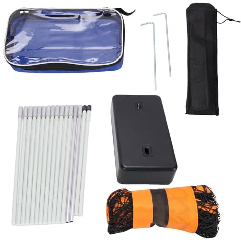 ZenithAur Portable Badminton Net Snabbinstallation Standard Badminton Nät med fristående bas för Beach Backyard Picknick (Orange)