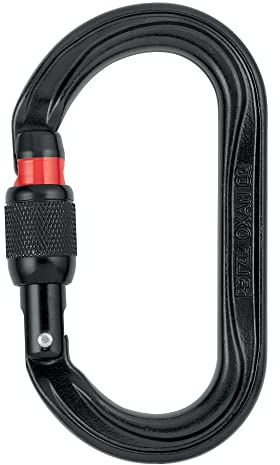 Petzl m72 a SLN New Oxan hochfesten Karabiner, oval Größe: Jighead Schraub, schwarz, M72A SLN