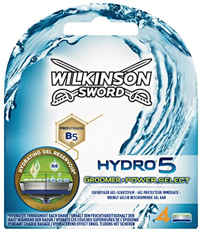 Wilkinson Sword Hydro 5 Groomer / Power Select Rasierklingen für Herren Rasierer 4 St