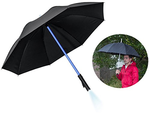 Itian Allumez Le Parabole de Golf Lightsaber avec 7 Couleurs changeant sur l'arbre/construit dans la Lampe de Poche au Bas,Noir