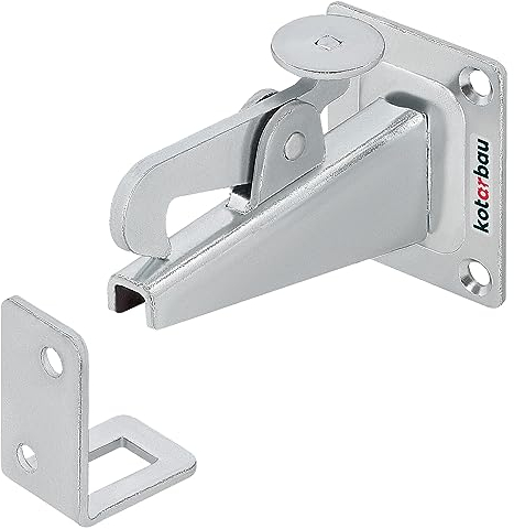 KOTARBAU® Türstopper Wandmontage Torfeststeller Türfeststeller Torstopper Silber Feststeller Schließwinkel Türpuffer Stahl Robust Massiv