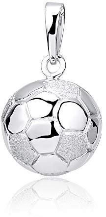 MATERIA by Matthias Wagner Fußball Anhänger Silber 925 für Herren in 3 Farben
