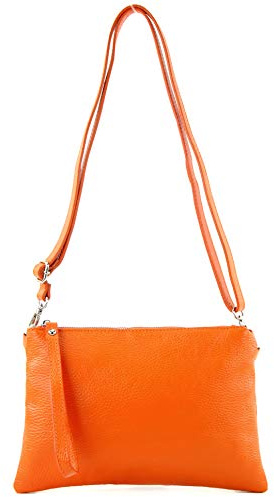modamoda de T186 Damen Leder Clutch Umhängetasche, handmade in Italy
