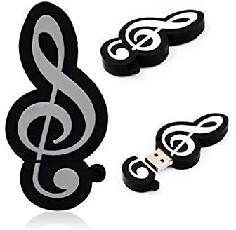 Lote de 100 Memorias USB Nota Musical 4 GB - Pendrives, Memorias USB para Detalles y Recuerdos de Bodas, Comuniones