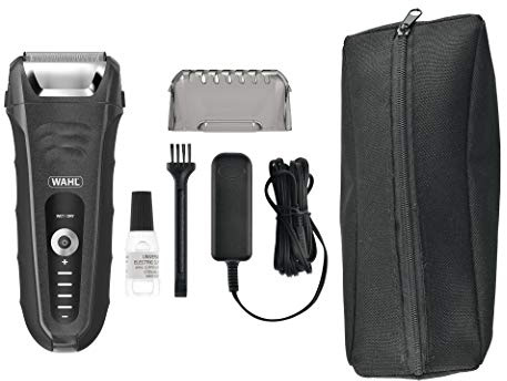 Wahl Aqua Shave Nass-/Trockenrasierer, Herrenrasierer, Elektrorasierer für Männer, Bartrasur, Flexfolie, wasserdicht, leicht zu reinigen, Gummigriff, LED-Leistungsanzeige