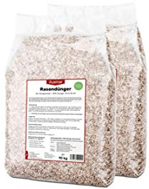 RUEMAR 20 kg (2x 10 kg) Rasendünger, nährstoffreicher Dünger für Rasen und Garten, wasserlösliches Granulat zum Streuen, für alle Rasensorten, Sofort- und Langzeitwirkung (3 Monate), EG Düngemittel
