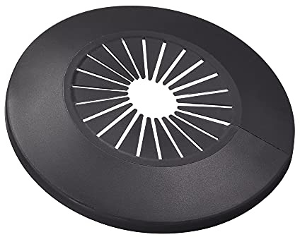 sourcing map Rohrabdeckung, Dekoration, 30 mm-50 mm, PP-Kunststoff, Rosette für Wasserrohr, Abflussleitung, Schwarz, 4 Stück