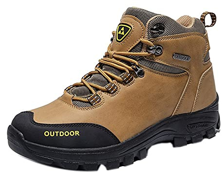 Herr vandringskängor promenadvandringsskor vattentäta halkfria vandringsskor utomhus jakt klättring berg löpning sneakers svarta stövlar storlek 7, - Brun - 45 EU