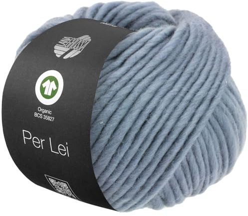 LANA GROSSA Per Lei GOTS | Klassisches Merino-Dochtgarn, GOTS zertifiziert | Handstrickgarn aus 100% Schurwolle | 50g Wolle zum Stricken & Häkeln | 60m Garn FB 21