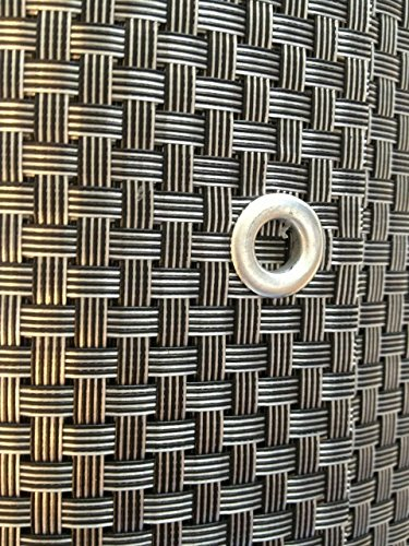 Smart Deko 90x400cm, Silber&Anthrazit PE Rattan Balkonsichtschutz, Balkonverkleidung, Windschutz, Sichtschutz und UV-Schutz für Balkon, Gartenanlagen, Camping und Freizeit