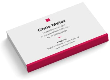 100 Visitenkarten drucken | Manager | 1-seitig | Querformat | personalisieren | Farbe + Papier zur Auswahl | Steuerberater | Verwalter | Immobilien | Arzt | Praxis | Sachbearbeiter (Rot)