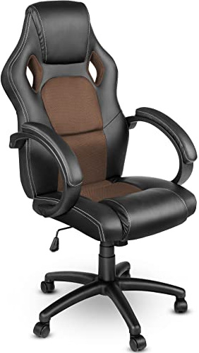 TRESKO Silla giratoria de Oficina Sillón de Escritorio Racing, Silla Gaming ergonómica, Cilindro neumático Certificado por SGS
