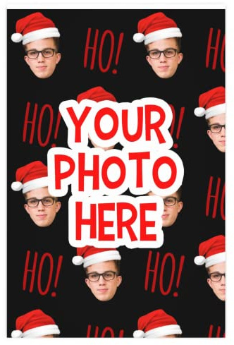 Personalisiertes Weihnachts-Geschenkpapier für Familienfeiertage, individuelles Foto auf Geschenkpapier für Oma und Opa, personalisiertes Bild, Weihnachtsdekoration, Baumschmuck für Ehemann und Frau