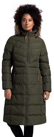 Trespass Womens Audrey II Padded Longer Length Jacket Coat – Dark Vine – 2XL - 18