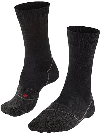 FALKE Unisex Fahrradsocken BC Warm U So Wolle Funktionsmaterial antiblasen 1 Paar, Schwarz Black-Mix 3010, 44-45