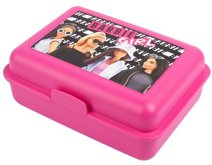 United Labels Barbie Brotdose mit Trennwand 17,5x12,8x6,9 cm, Pink, Lunchbox, Brotbox spülmaschinenfest