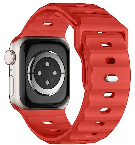 Sport Armband Kompatibel mit Apple Watch Ultra 2 Armband 49mm 46mm 45mm 44mm 42mm für Herren, Silikon Wasserdicht Band für Apple Watch Ultra 3 Ultra 2 Ultra SE 3 SE 2 SE Serie 11 10 9 8 7 6 5 4 3