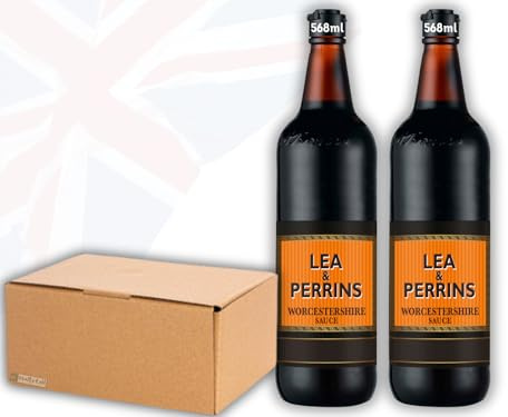OsoRetail lote de salsa original Worcestershire de Lea & Perrins | en embalaje de protección especial | 2 x 568ml