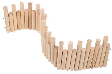 BUGUUYO Hamster Kletterspielzeug Holzleiter Und Igelbogenbrücke Mit 20cm Hohem Zaun Für Kleine Kleintiere Wie Rennmäuse Und Chinchillas