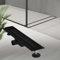 LuxeBath Duschrinne 50cm 2in1, befliesbar, extra flach, Edelstahl, Schwarz, Doppelseitige Bodenablauf, Komplettset Bodenbefestigung, Duschablauf, Siphon mit Geruchsstop, Haarsieb, Ablaufrinne Dusche
