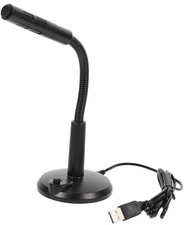 OSALADI USB Desktop Mikrofon mit Verstellbarem Ständer Kompaktes Tragbares Kondensatormikrofon für Streaming Meetings Voice Chat Kompatibel mit Laptop undpc Einfache Nutzung Hohe Empfindlichkeit