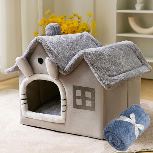 Blissbuilt Modernes Haustier-Sofa Plüsch Weich Haustierbett Stilvolles Haustiermatte Katzenbett warme Bequeme Luxus Waschbar flauschig rutschfeste Unterseite für Kleine und Mittlere Hunde und Katzen