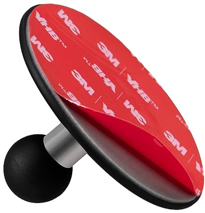 FANAUE Base à bille adhésive flexible compatible avec le support GPS Garmin et le bras à double fixation de 17 mm pour le montage sur le tableau de bord de voiture.