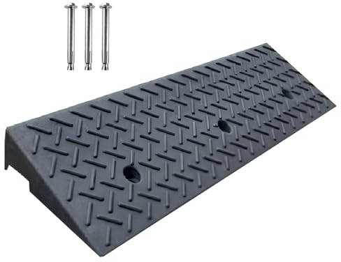 Rampe Türschwelle, Robuste Ladebordsteinrampen aus Gummi und Kunststoff, Auffahrtrampen Mit Stabiler Gitterstruktur, for Auffahrt, Laderampe, Gehweg, Auto, Motorrad