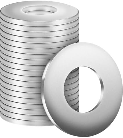 BOUMVID Rondelle Acciaio Inox M10 x 25mm, 20 Pezzi Metaliche 304 Piatte Rondella Piana, O Ring Rondelle grandi Alzaporta Rondelle, Carrozzeria Rondelles A2 V2A in Piatta Acciaio, DIN 9021 / ISO 7093